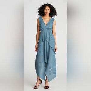 Halston Maren Dress In Pleated Chiffon